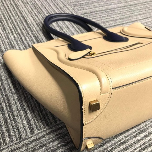 Celine Bicolor Luggage Bag Leather Micro - Picture 12 of 12